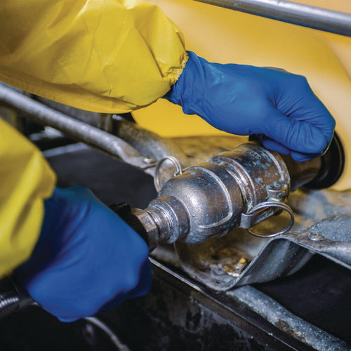 Image of KleenGuard A70 Chemical Spray Protection Aprons, Polyethylene-Coated Fabric, One Size Fits Most, Yellow, 100/Carton
