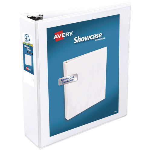 Image of Avery® Showcase Economy View Binders with Slant Rings, 3 Rings, 3" Capacity, 11 x 8.5, White