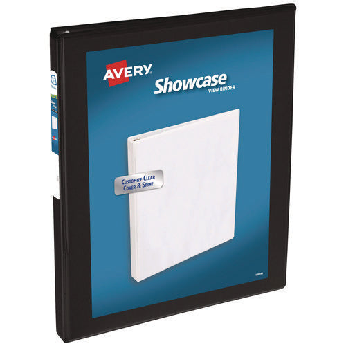 Image of Avery® Showcase Economy View Binders with Slant Rings, 3 Rings, 0.5" Capacity, 11 x 8.5, Black