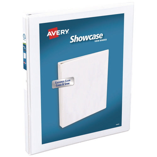Image of Avery® Showcase Economy View Binders with Slant Rings, 3 Rings, 0.5" Capacity, 11 x 8.5, White