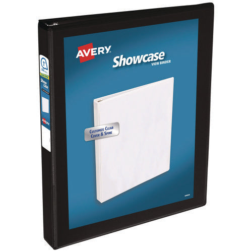 Image of Avery® Showcase Economy View Binders with Slant Rings, 3 Rings, 1" Capacity, 11 x 8.5, Black