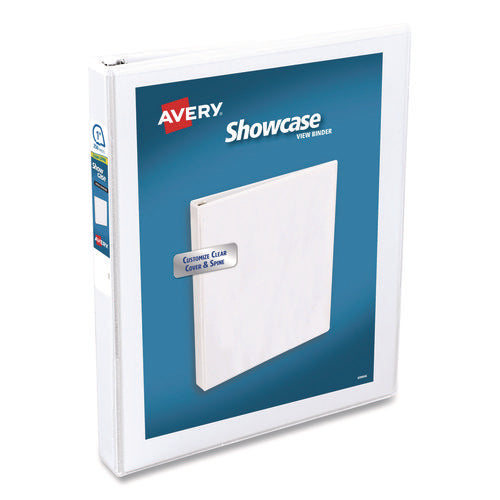 Image of Avery® Showcase Economy View Binders with Slant Rings, 3 Rings, 1" Capacity, 11 x 8.5, White