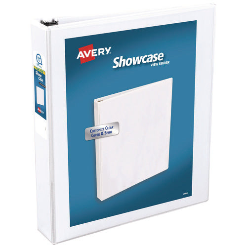 Image of Avery® Showcase Economy View Binders with Slant Rings, 3 Rings, 1.5" Capacity, 11 x 8.5, White