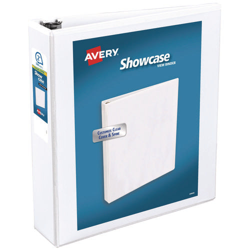Image of Avery® Showcase Economy View Binders with Slant Rings, 3 Rings, 2" Capacity, 11 x 8.5, White