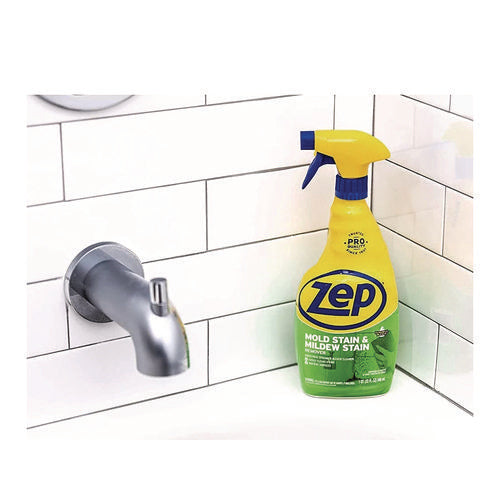 Image of Zep Commercial® Mold Stain And Mildew Stain Remover, 32 Oz Spray Bottle, 12/carton