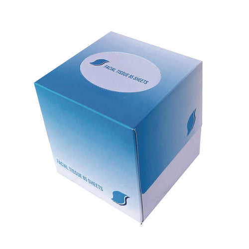 Image of GEN Facial Tissue Cube Box, 2-Ply, White, 85 Sheets/box, 36 Boxes/carton