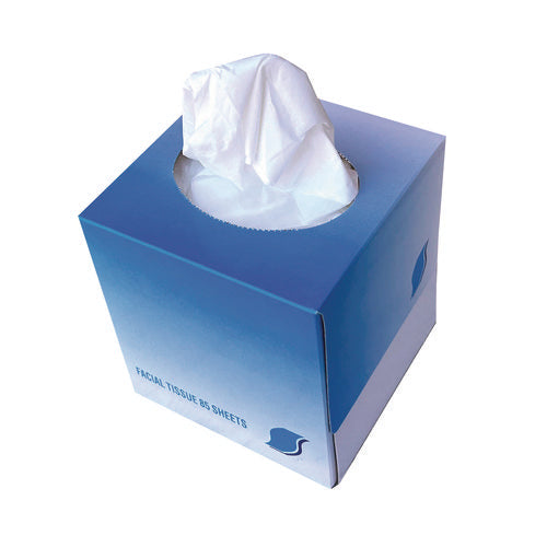 Image of GEN Facial Tissue Cube Box, 2-Ply, White, 85 Sheets/box, 36 Boxes/carton