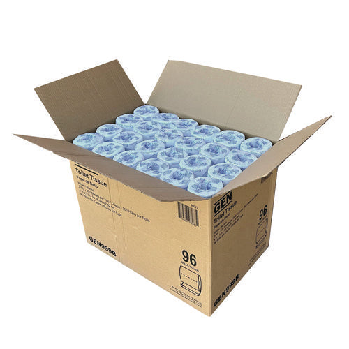 Image of GEN Bath Tissue, Wrapped, Septic Safe, 2-Ply, White, 300 Sheets/roll, 96 Rolls/carton