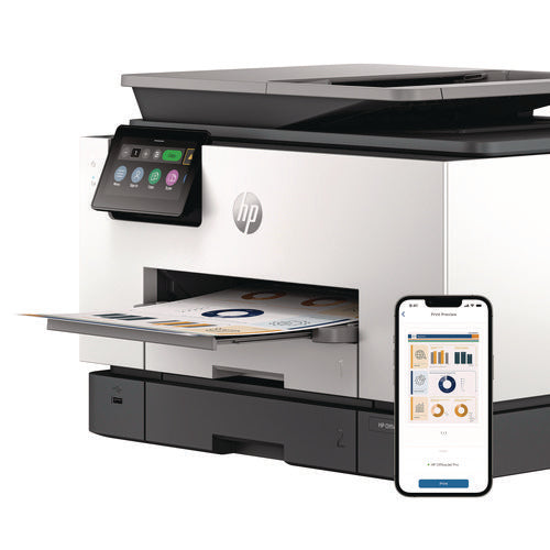Image of HP OfficeJet Pro 9130b All-in-One Inkjet Printer, Copy/Fax/Print/Scan