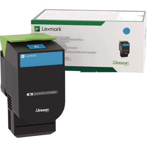 Image of Lexmark 80C00CG Toner, 1,000 Page-Yield, Cyan