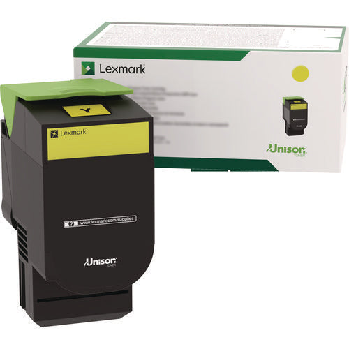 Image of Lexmark 80C00YG Toner, 1,000 Page-Yield, Yellow
