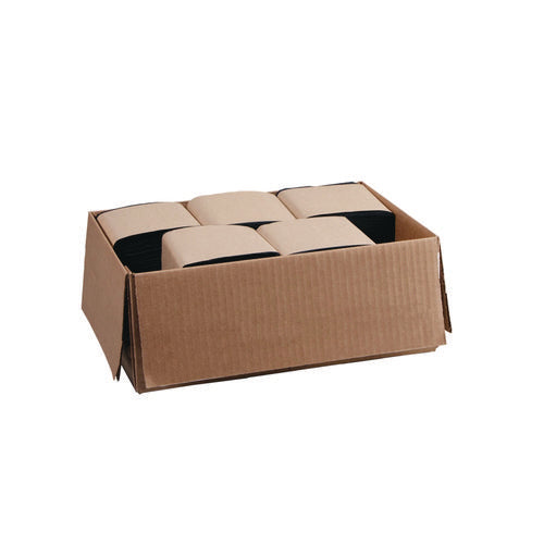 Image of Paterson Beverage Napkins, 2-Ply, 9 x 9, Black, 1,000/Carton