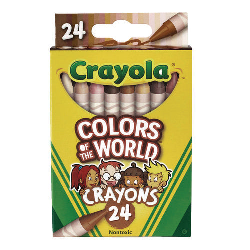 Image of Crayola® Colors of the World Crayons, Assorted, 24/Pack