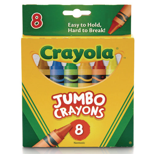 Image of Crayola® Jumbo Crayons, Assorted Colors, 8/Box