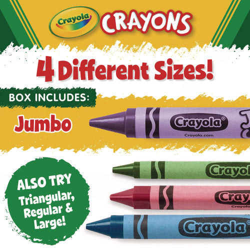 Image of Crayola® Jumbo Crayons, Assorted, 16/box