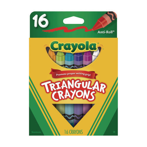 Image of Crayola® 16-Color Triangular Crayons, Assorted, 16/Box