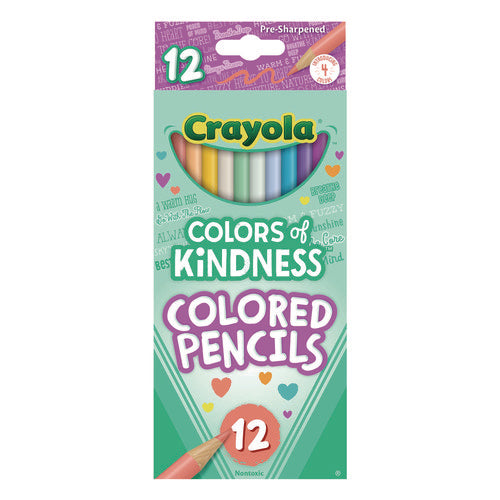 Image of Crayola® Colors of Kindness Colored Pencils, Assorted Lead and Barrel Colors, 12/Box