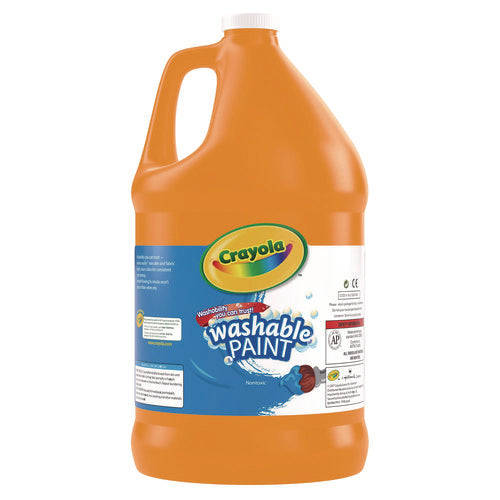 Image of Crayola® Washable Paint, Orange, 1 Gal Bottle