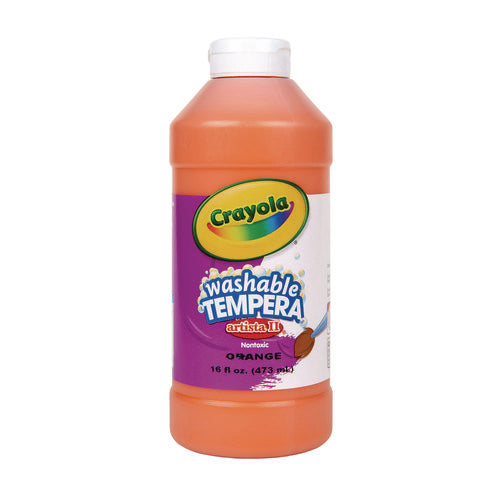 Image of Crayola® Artista Ii Washable Tempera Paint, Orange, 16 Oz Bottle