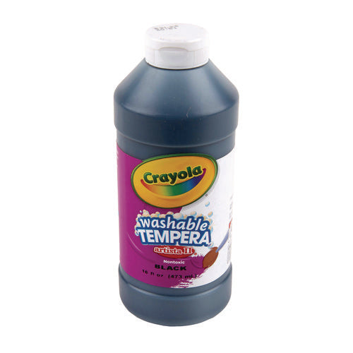 Image of Crayola® Artista II Washable Tempera Paint, Black, 16 oz Bottle