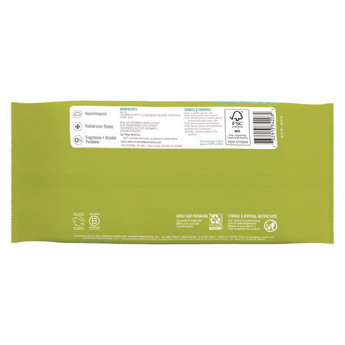 Image of Seventh Generation® Free and Clear Baby Wipes, 7 x 7, Unscented, White, 64/Flip-Top Pack
