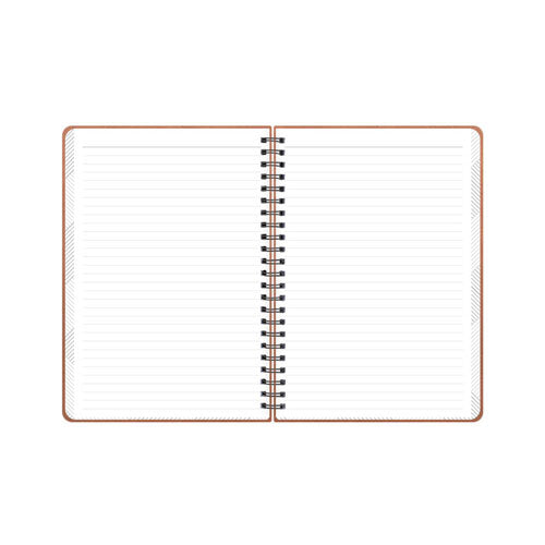 Image of Blue Sky® ASMBLD Faux Leather Wirebound Notebook, 1-Subject, Medium/College Rule, Tan Cover, (80) 8.5 x 5.75 Sheets