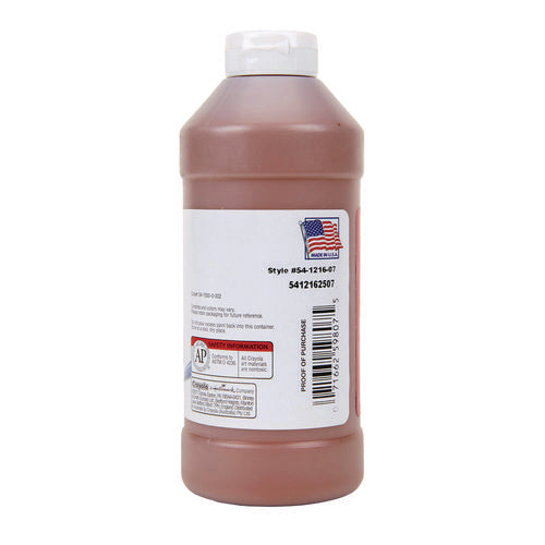 Image of Crayola® Premier Tempera Paint, Brown, 16 Oz Bottle