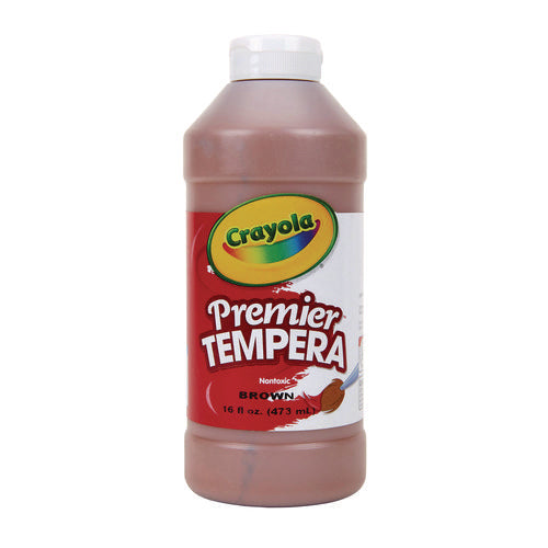 Image of Crayola® Premier Tempera Paint, Brown, 16 Oz Bottle