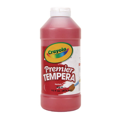 Image of Crayola® Premier Tempera Paint, Red, 16 Oz Bottle