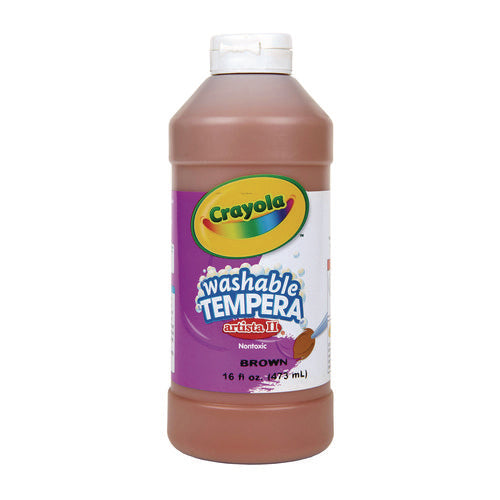 Image of Crayola® Artista Ii Washable Tempera Paint, Brown, 16 Oz Bottle