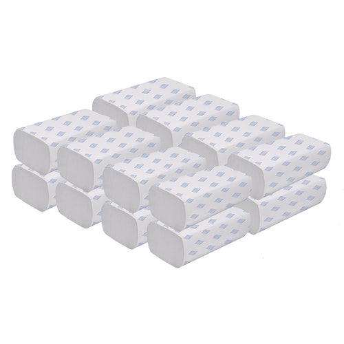 Image of GEN Multifold Towels, 1-Ply, 9.25 x 9.05, White, 250/Pack, 16 Packs/Carton