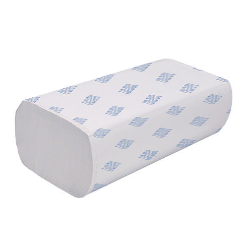 Image of GEN Multifold Towels, 1-Ply, 9.25 x 9.05, White, 250/Pack, 16 Packs/Carton