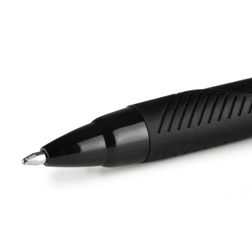 Image of uniball® Jetstream Elements Hybrid Gel Pen, Retractable, Medium 1 mm, Black Ink, Translucent Black/Black Barrel, Dozen