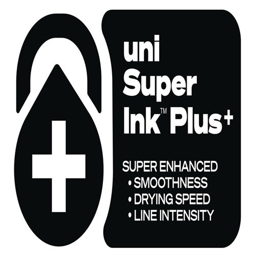 Image of uniball® 207 Plus+ Gel Pen, Retractable, Micro 0.5 mm, Black Ink, Black Barrel, Dozen