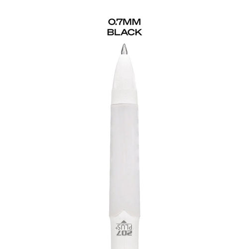 Image of uniball® 207 Plus+ Gel Pen, Retractable, Medium 0.7 mm, Black Ink, White Barrel, 4/Pack