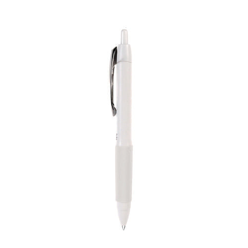Image of uniball® 207 Plus+ Gel Pen, Retractable, Medium 0.7 mm, Black Ink, White Barrel, Dozen