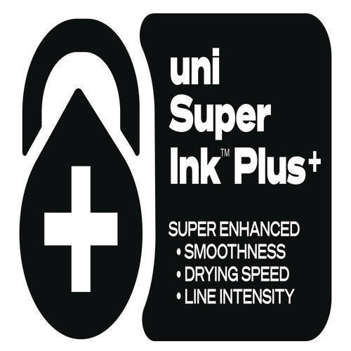 Image of uniball® 207 Plus+ Gel Pen, Retractable, Medium 0.7 mm, Black Ink, White Barrel, Dozen