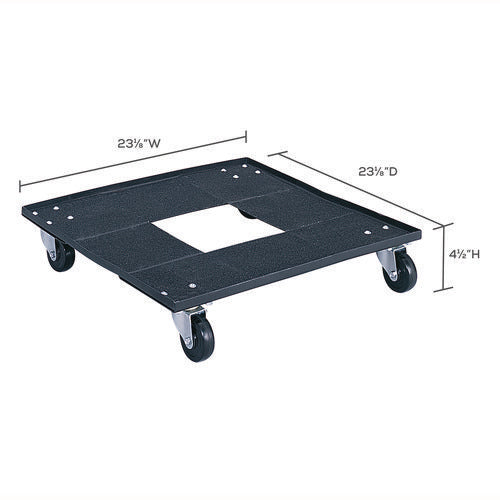 Image of Safco® Stacking Chair Cart, Metal, 23.13" x 23.13" x 4.5", Black