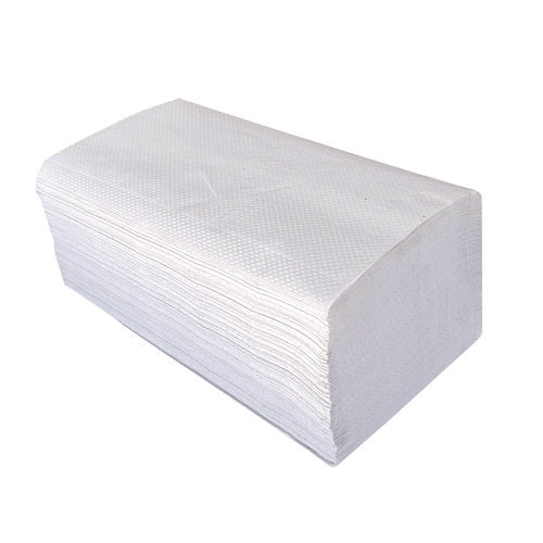Image of Boardwalk® Boardwalk Green Single-Fold Towels, 1-Ply, 9.13 x 10.25, Natural White, 250/Pack, 16 Packs/Carton