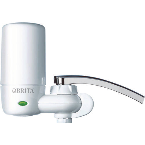 Image of Brita® Water Faucet Mount Filtration System with 1 Elite Advanced Replacement Filter, White, 4/Carton