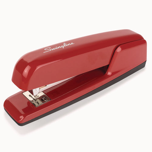 Image of Swingline® 747 Business Full Strip Desk Stapler, 30-Sheet Capacity, Rio Red