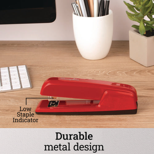 Image of Swingline® 747 Business Full Strip Desk Stapler, 30-Sheet Capacity, Rio Red