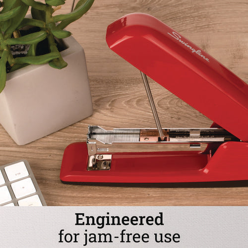 Image of Swingline® 747 Business Full Strip Desk Stapler, 30-Sheet Capacity, Rio Red