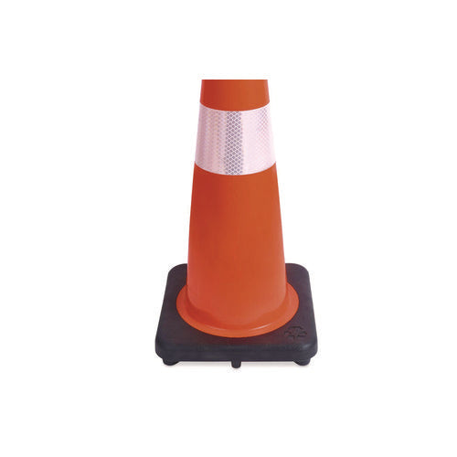 Image of Tatco Tatco Traffic Cone, 14.5 x 1 x 36, Orange/Silver