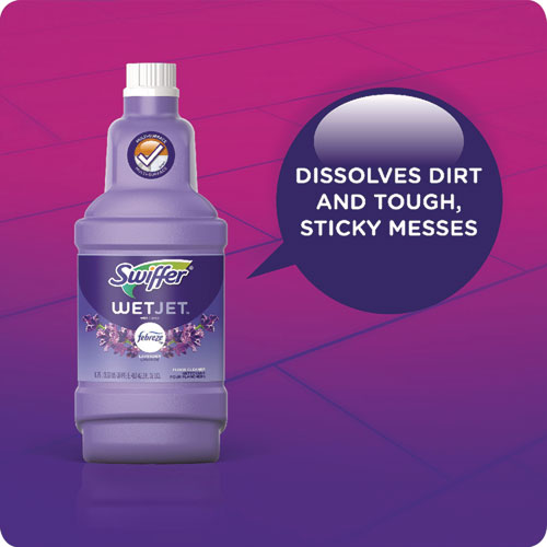 Image of Swiffer® WetJet System Cleaning-Solution Refill, Lavender Scent, 1.25 L, 4/Carton