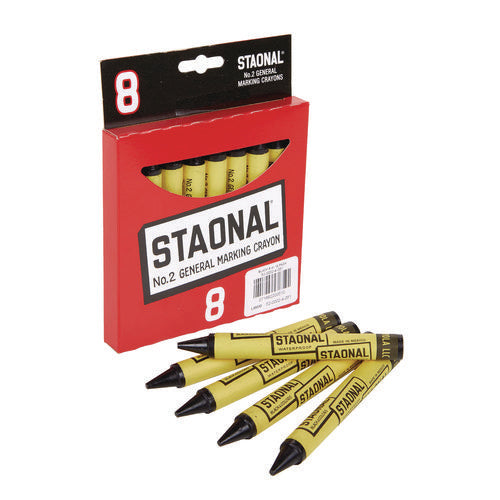 Image of Crayola® Staonal Marking Crayons, Black, 8/box