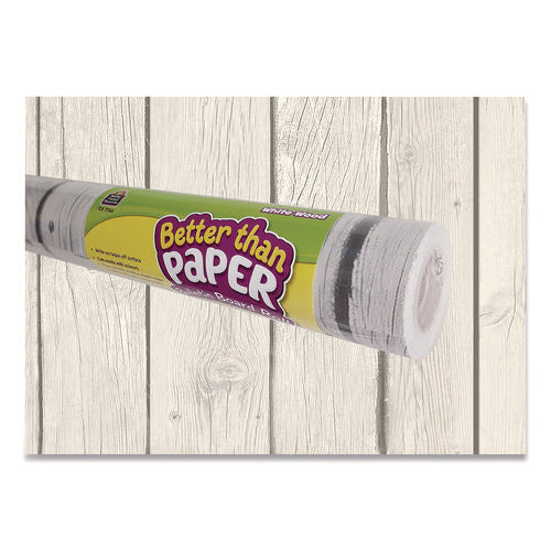 Image of Teacher Created Resources Better Than Paper Bulletin Board Roll, 4 Ft X 12 Ft, White Wood