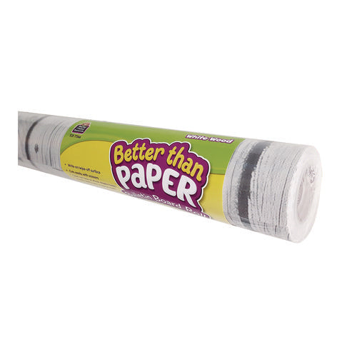 Image of Teacher Created Resources Better Than Paper Bulletin Board Roll, 4 Ft X 12 Ft, White Wood