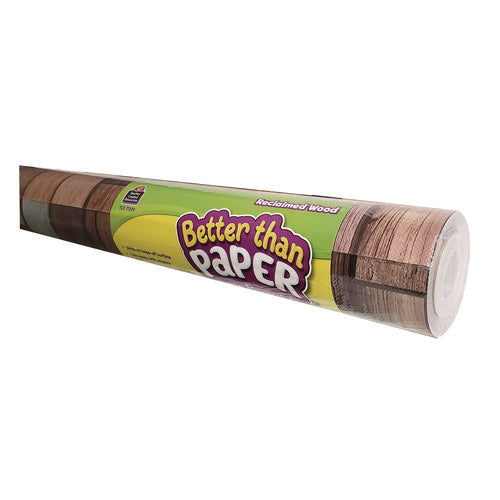 Image of Teacher Created Resources Better Than Paper Bulletin Board Roll, 4 Ft X 12 Ft, Reclaimed Wood