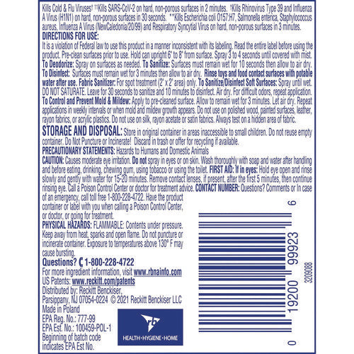 Image of LYSOL® Brand Disinfectant Spray To Go, Crisp Linen Scent, 1.5 oz Aerosol Spray, 12/Carton